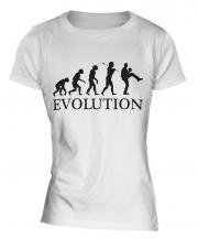 Baseball Pitcher Evolution Ladies T-Shirt