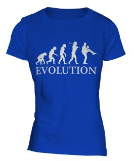 Baseball Pitcher Evolution Ladies T-Shirt