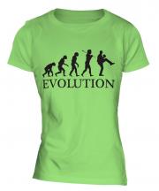 Baseball Pitcher Evolution Ladies T-Shirt