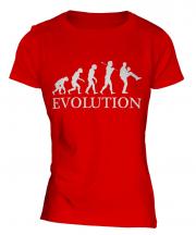 Baseball Pitcher Evolution Ladies T-Shirt
