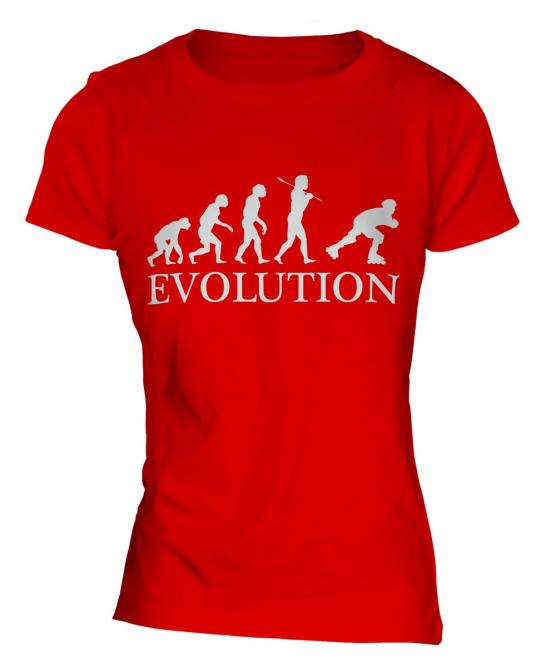 Roller Blading Evolution Ladies T-Shirt