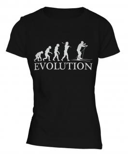 Cross Country Skiing Evolution Ladies T-Shirt