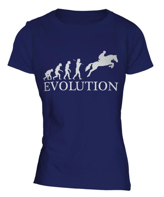 Horse Racing Steeplechase Evolution Ladies T-Shirt
