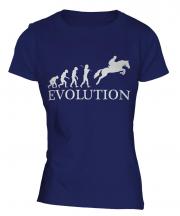 Horse Racing Steeplechase Evolution Ladies T-Shirt