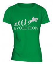 Horse Racing Steeplechase Evolution Ladies T-Shirt