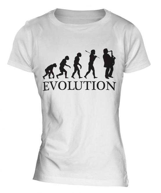 Saxophone Player Evolution Ladies T-Shirt