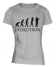 Trumpet Player Evolution Ladies T-Shirt