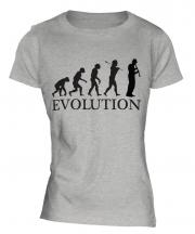 Clarinet Player Evolution Ladies T-Shirt