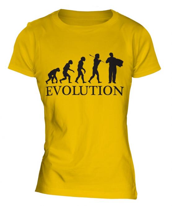 Accordian Player Evolution Ladies T-Shirt