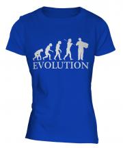 Accordian Player Evolution Ladies T-Shirt