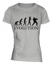 Rock Violinist Evolution Ladies T-Shirt