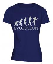 Acoustic Guitarist Evolution Ladies T-Shirt