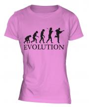 Acoustic Guitarist Evolution Ladies T-Shirt