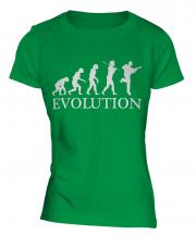 Acoustic Guitarist Evolution Ladies T-Shirt