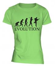 Acoustic Guitarist Evolution Ladies T-Shirt