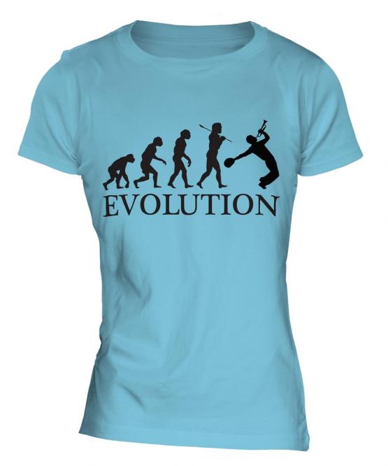 Jazz Trumpet Player Evolution Ladies T-Shirt