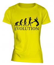 Jazz Trumpet Player Evolution Ladies T-Shirt