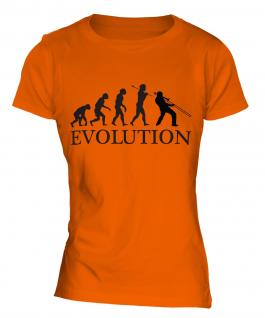 Jazz Trombone Player Evolution Ladies T-Shirt