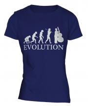 Double Bass Player Evolution Ladies T-Shirt