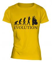 Double Bass Player Evolution Ladies T-Shirt