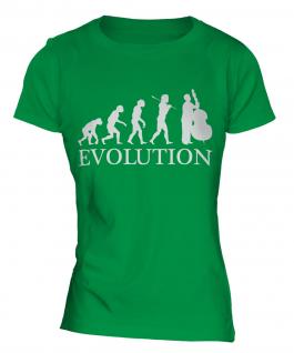 Double Bass Player Evolution Ladies T-Shirt