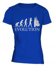 Double Bass Player Evolution Ladies T-Shirt