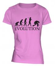 Rock Guitarist Evolution Ladies T-Shirt