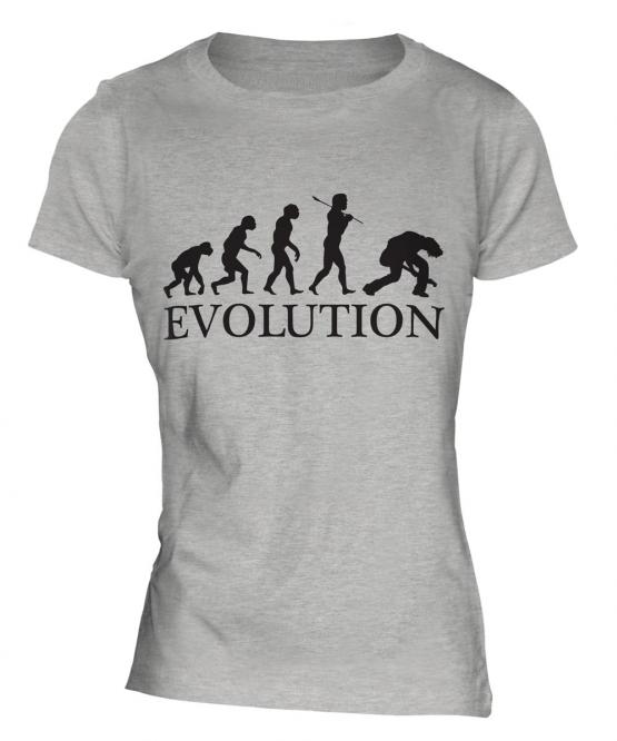 Rock Guitarist Evolution Ladies T-Shirt