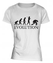 Rock Guitarist Evolution Ladies T-Shirt