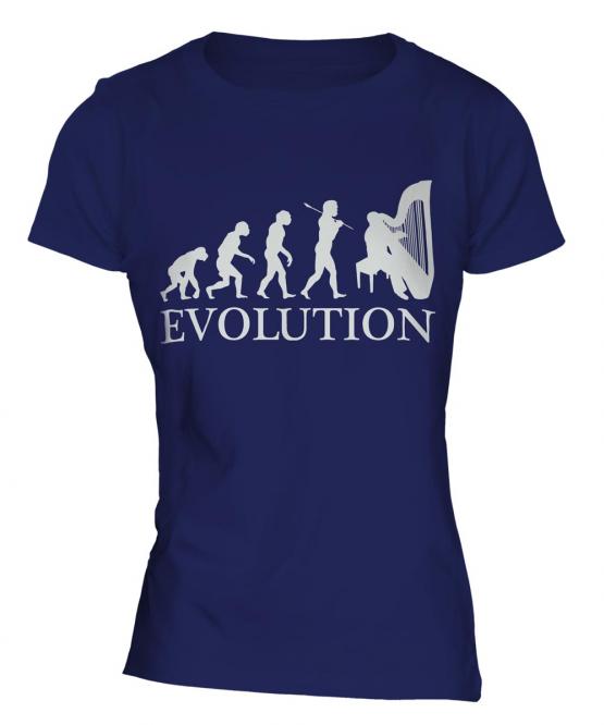 Harp Player Evolution Ladies T-Shirt
