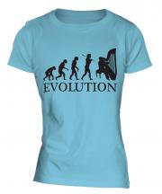 Harp Player Evolution Ladies T-Shirt