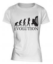 Harp Player Evolution Ladies T-Shirt