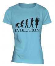Bagpipes Player Evolution Ladies T-Shirt