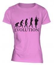 Bagpipes Player Evolution Ladies T-Shirt