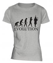Bagpipes Player Evolution Ladies T-Shirt