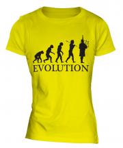 Bagpipes Player Evolution Ladies T-Shirt