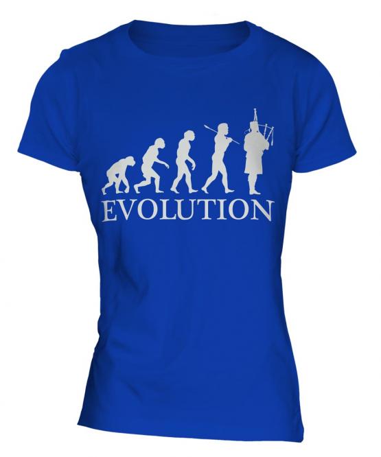 Bagpipes Player Evolution Ladies T-Shirt