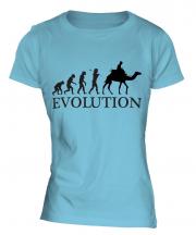 Camel Riding Evolution Ladies T-Shirt