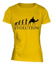 Camel Riding Evolution Ladies T-Shirt