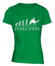 Camel Riding Evolution Ladies T-Shirt
