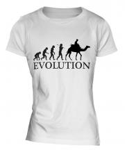 Camel Riding Evolution Ladies T-Shirt