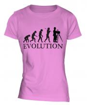 Vintage Photographer Evolution Ladies T-Shirt