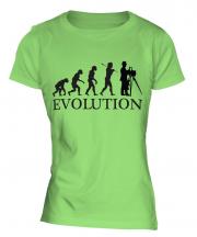 Vintage Photographer Evolution Ladies T-Shirt