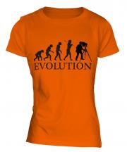 Retro Photographer Evolution Ladies T-Shirt
