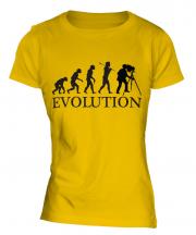 Retro Photographer Evolution Ladies T-Shirt