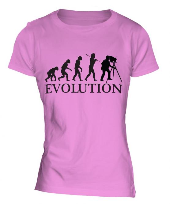 Retro Photographer Evolution Ladies T-Shirt