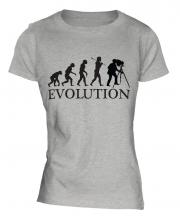 Retro Photographer Evolution Ladies T-Shirt