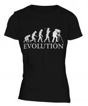 Retro Photographer Evolution Ladies T-Shirt