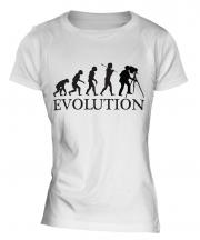 Retro Photographer Evolution Ladies T-Shirt