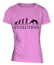 Sumo Wrestler Evolution Ladies T-Shirt